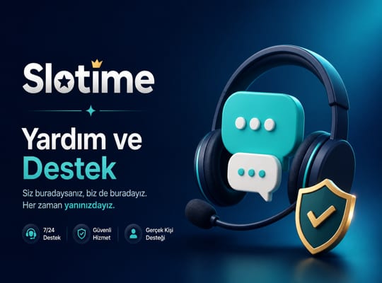 Slotime destek ve iletişim sayfası görseli
