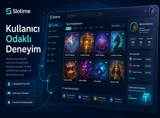 Slotime platform arayüzü ve kullanıcı deneyimi